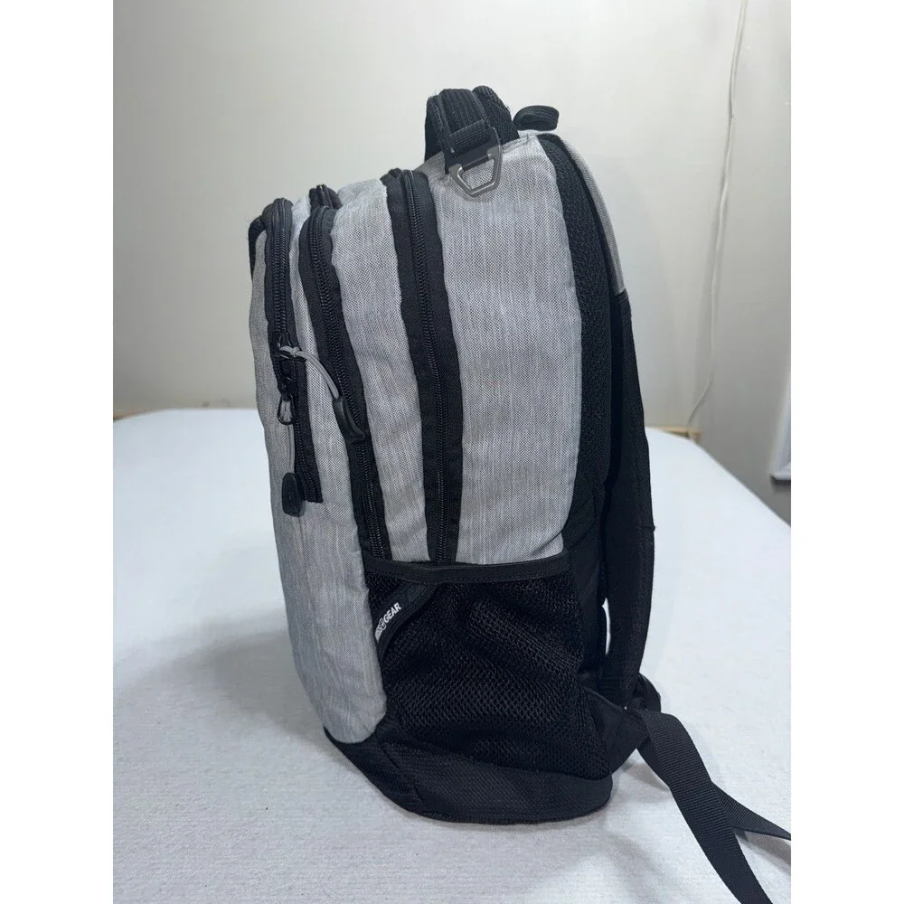 SwissGear Wenger Airflow Back System Laptop Backpack Gray Black Travel Bag